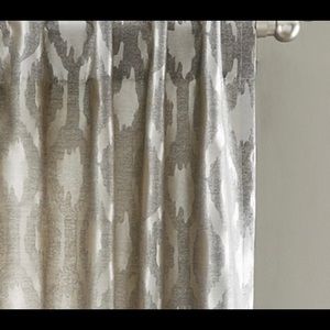 4 NIB West Elm Brushstroke Ogee Jacquard Curtains